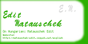 edit matauschek business card